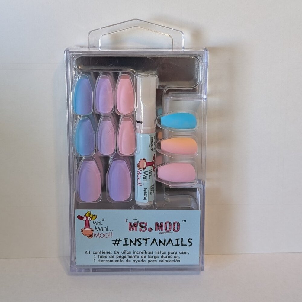 Instant Nails Multi Color Pink Blue Purple